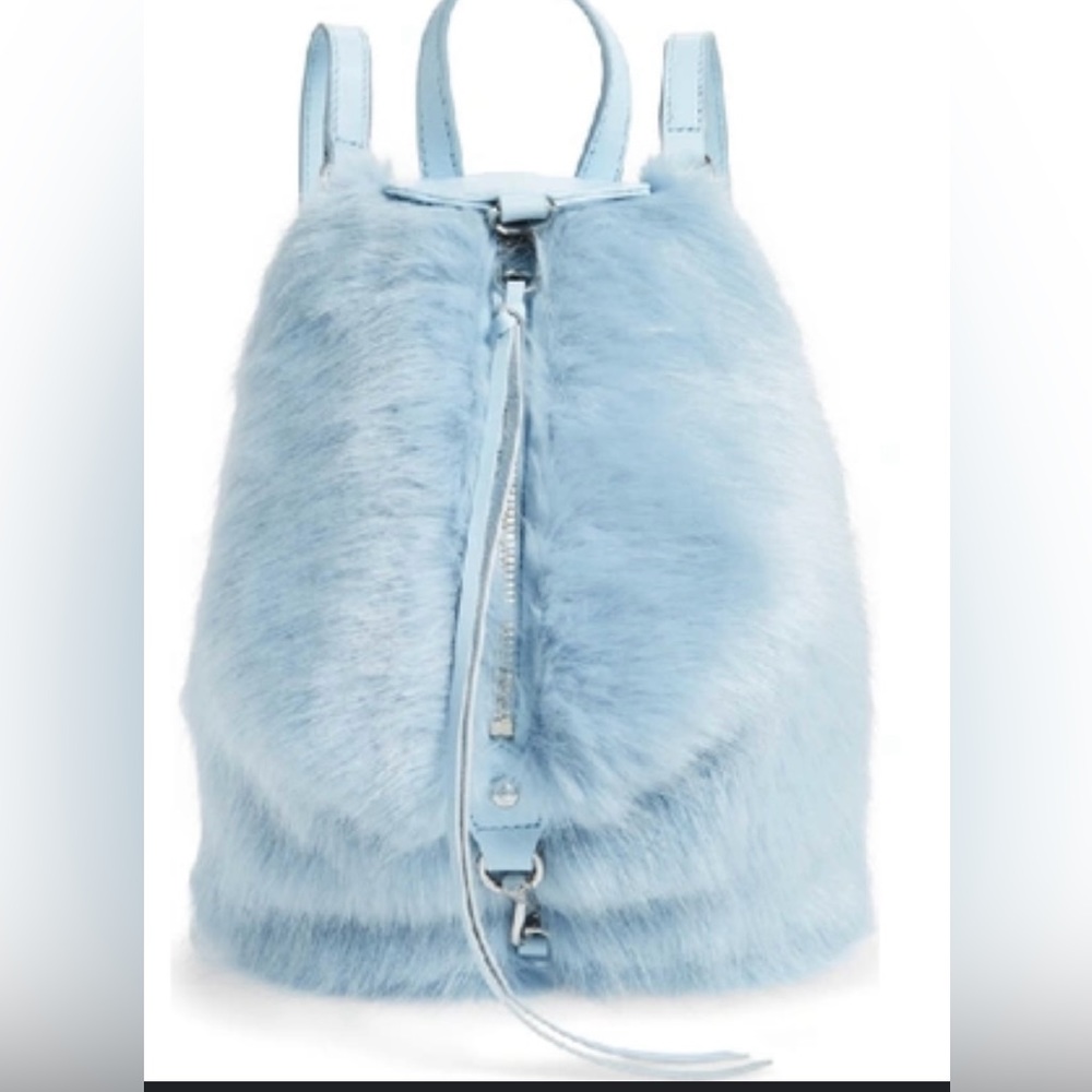 Rebecca Minkoff mini Julian fur purse backpack NWOT